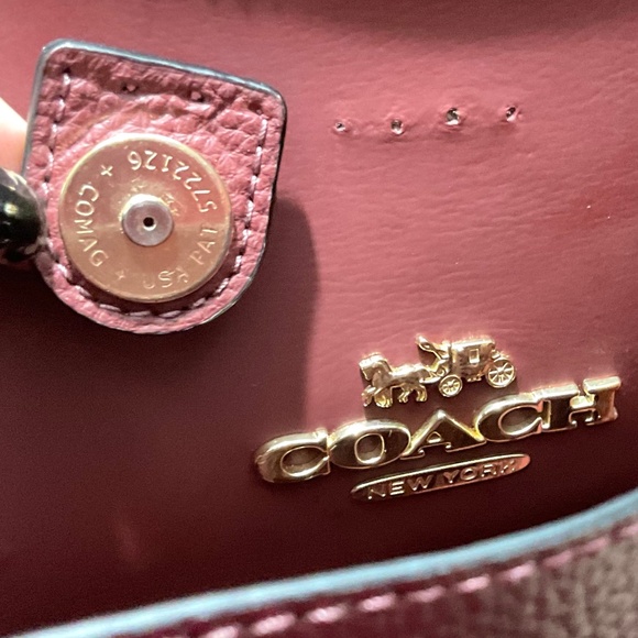 COACH Large Leather Town Tote Double Handle Shoulder Bag Style no F79983 - Picture 10 of 16